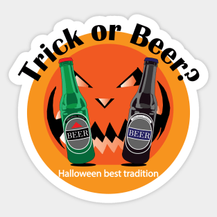 Trick or beer Sticker